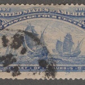 Scott # 233 "COLUMBIAN-FLEET of COLUMBUS" ANNAPOLIS MD CDS CANCEL