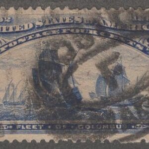 Scott # 233 "COLUMBIAN-FLEET of COLUMBUS" BOSTON DBL OVAL CANCEL