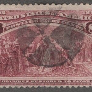 Scott# 236 "COLUMBIAN-RESTORED TO FAVOR" NEGATIVE CROSSROADS CANCEL
