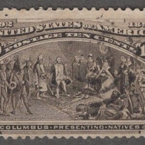 Scott# 237 "COLUMBIAN - PRESENTING NATIVES" LITE CANCEL, NICELY CENTERED