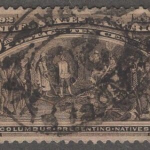Scott# 237 "COLUMBIAN-PRESENTING NATIVES" PHILLY DBL OVAL CANCEL