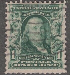 Scott# 300 "FRANKLIN" USED, NICELY CENTERED