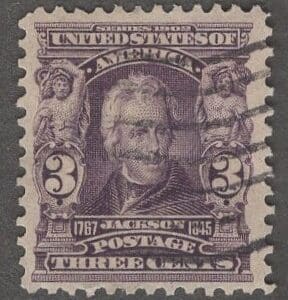 Scott# 302 "JACKSON" ORNATE DESIGN, USED, FLAG CANCEL