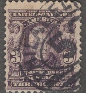 Scott# 302 "JACKSON" ORNATE DESIGN, USED, PHILLY DBL OVAL CANCEL