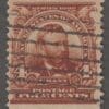Scott # 303 "GRANT" ORNATE DESIGN SERIES, BAR GRID CANCEL