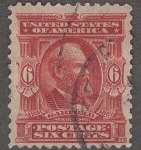 Scott# 305 "GARFIELD-20th U.S. PRESIDENT" USED, CDS LOCAL CANCEL