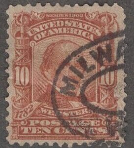 Scott# 307 "WEBSTER" USED, MILWAUKEE, WI DBL OVAL CANCEL