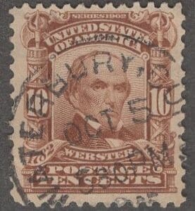 Scott# 307 "WEBSTER" USED, WATERBURY CT CDS CANCEL, WELL CENTERED