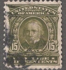 Scott# 309 "CLAY" USED WITH PARTIAL CDS CANCEL, NICELY CENTERED