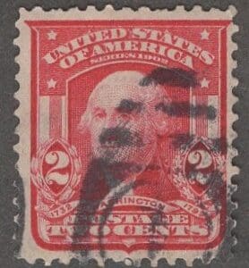 Scott# 319 WASHINGTON TYPE I USED, DUPLEX CANCEL NICELY CENTERED