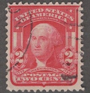 Scott# 319 "WASHINGTON" TYPE II USED, CDS CANCEL NICELY CENTERED