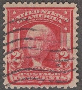 Scott# 319 "WASHINGTON" TYPE II USED, FLAG CANCEL NICELY CENTERED