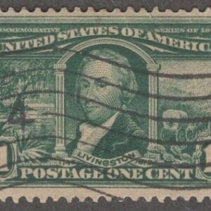 Scott# 323 "LIVINGSTON" LOUISIANA PURCHASE WITH A FLAG CANCEL