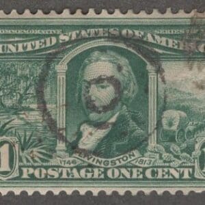 Scott# 323 "LIVINGSTON" LOUISIANA PURCHASE, SON BULLSEYE CANCEL