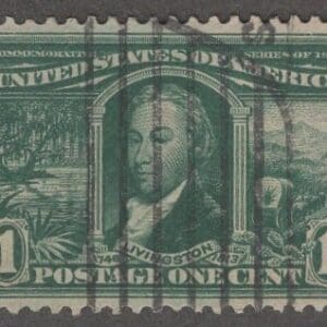 Scott# 323 "LIVINGSTON" LOUISIANA PURCHASE, VERTICAL BARS CANCEL
