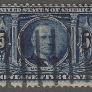 Scott# 326 "WILLIAM McKINLEY" LOUISIANA PURCHASE, USED, BAR GRID CANCEL