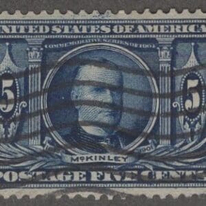 Scott# 326 "WILLIAM McKINLEY" LOUISIANA PURCHASE, USED, FLAG CANCEL