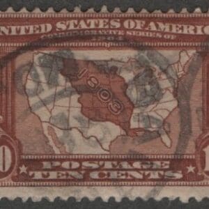 Scott# 327 "LOUISIANA PURCHASE-MAP" GRAND RAPIDS ND DBL OVAL CANCEL