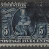 Scott# 330 "JAMESTOWN ISSUE - POCAHONTAS" USED, BLOCK CORK CANCEL
