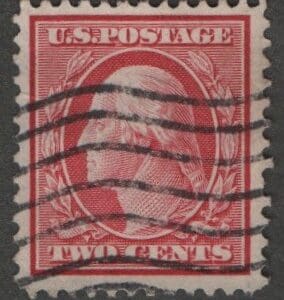 Scott# 332 "WASHINGTON" USED, FLAG CANCEL, VERY NICELY CENTERED