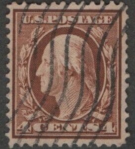 Scott# 334 "WASHINGTON" USED, FLAG CANCEL, NICELY CENTERED