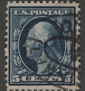 Scott# 335 "WASHINGTON" USED, CINCINNATI OH DOUBLE OVAL CANCEL