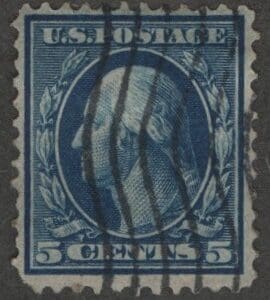 Scott# 335 "WASHINGTON" USED, FLAG CANCEL, NICELY CENTERED