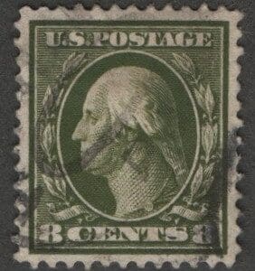 Scott# 337 "WASHINGTON" USED, DBL OVAL CANCEL, NICELY CENTERED