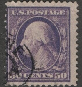 Scott# 341 "WASHINGTON" USED, DOUBLE OVAL CANCEL
