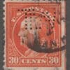 Scott# 516 "FRANKLIN" USED, CDS CANCEL, T81c PERFIN - TRAVELERS