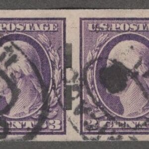 Scott# 535 "WASHINGTON" USED, SCHERMACK TYPE III, DBL OVAL CANCEL