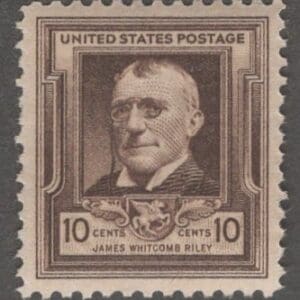 Scott# 868 "J.W. RILEY-FAMOUS AMERICANS" MNH, NICELY CENTERED