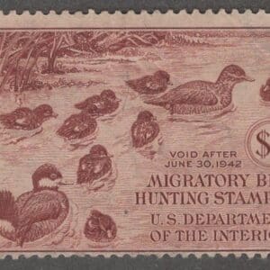 Scott# RW8 "DUCK STAMP" 1941 "RUDDY DUCKS" UNUSED, NO GUM