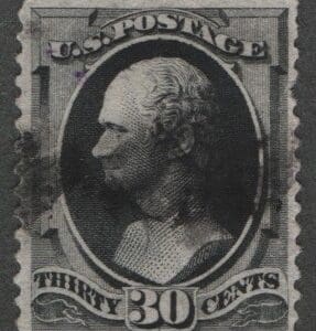 Scott # 190 "HAMILTON" USED, CORK CANCEL, NICELY CENTERED
