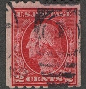 Scott# 411 "WASHINGTON" USED, DUPLEX CANCEL, NICELY CENTERED