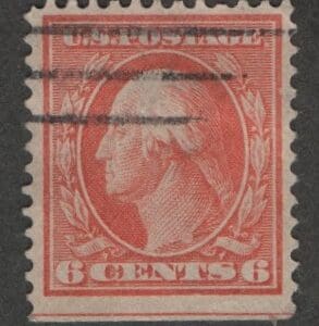 Scott# 336 "WASHINGTON" USED, BAR GRID CANCEL, NICELY CENTERED