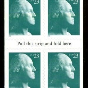 Scott# 3618c "WASHINGTON" 2002 MNH UNFOLDED BOOKLET (10) P# P3