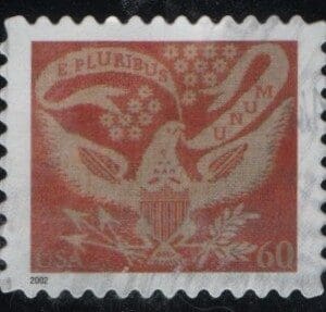 Scott# 3646 "COVERLET EAGLE" USED SINGLE, VERY NICELY CENTERED