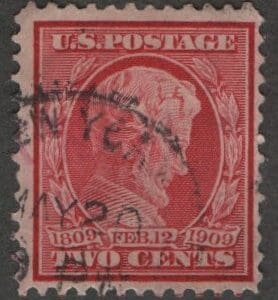 Scott# 367 "LINCOLN MEMORIAL ISSUE" NEW YORK N.Y. CDS CANCEL