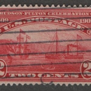 Scott# 372 "HUDSON FULTON" 7 BAR GRID CANCEL, NICELY CENTERED