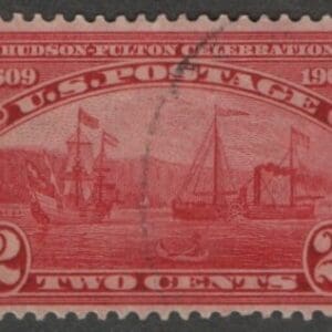 Scott# 372 "HUDSON FULTON" USED, LITE CANCEL, NICELY CENTERED