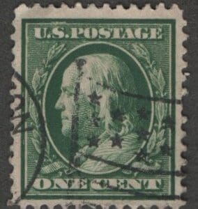 Scott# 374 "FRANKLIN" USED, BOSTON CDS & FANCY STAR FLAG CANCELS