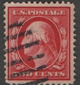 Scott# 375 "WASHINGTON" USED, DUPLEX CANCEL, VERY NICELY CENTERED