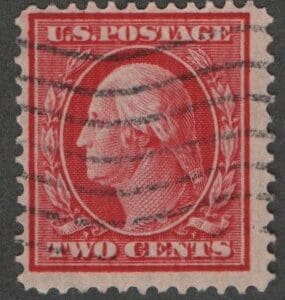 Scott# 375 "WASHINGTON" USED, SLWMK PERF 12, FLAG CANCEL