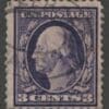 Scott# 376 "WASHINGTON" USED, DBL OVAL CANCEL, NICELY CENTERED