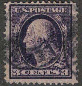 Scott# 376 "WASHINGTON" USED, RALEIGH, NC DOUBLE OVAL CANCEL