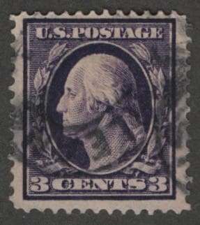 Scott# 376 "WASHINGTON" USED, RALEIGH, NC DOUBLE OVAL CANCEL