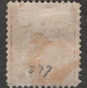 Alternative view of Scott# 377 "WASHINGTON" USED SINGLE, LITE CANCEL, NICELY CENTERED