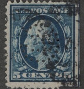 Scott# 378 WASHINGTON USED MARGIN SINGLE, GENERAL ELECTRIC PERFIN