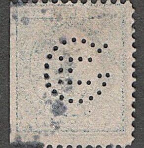Alternative view of Scott# 378 WASHINGTON USED MARGIN SINGLE, GENERAL ELECTRIC PERFIN
